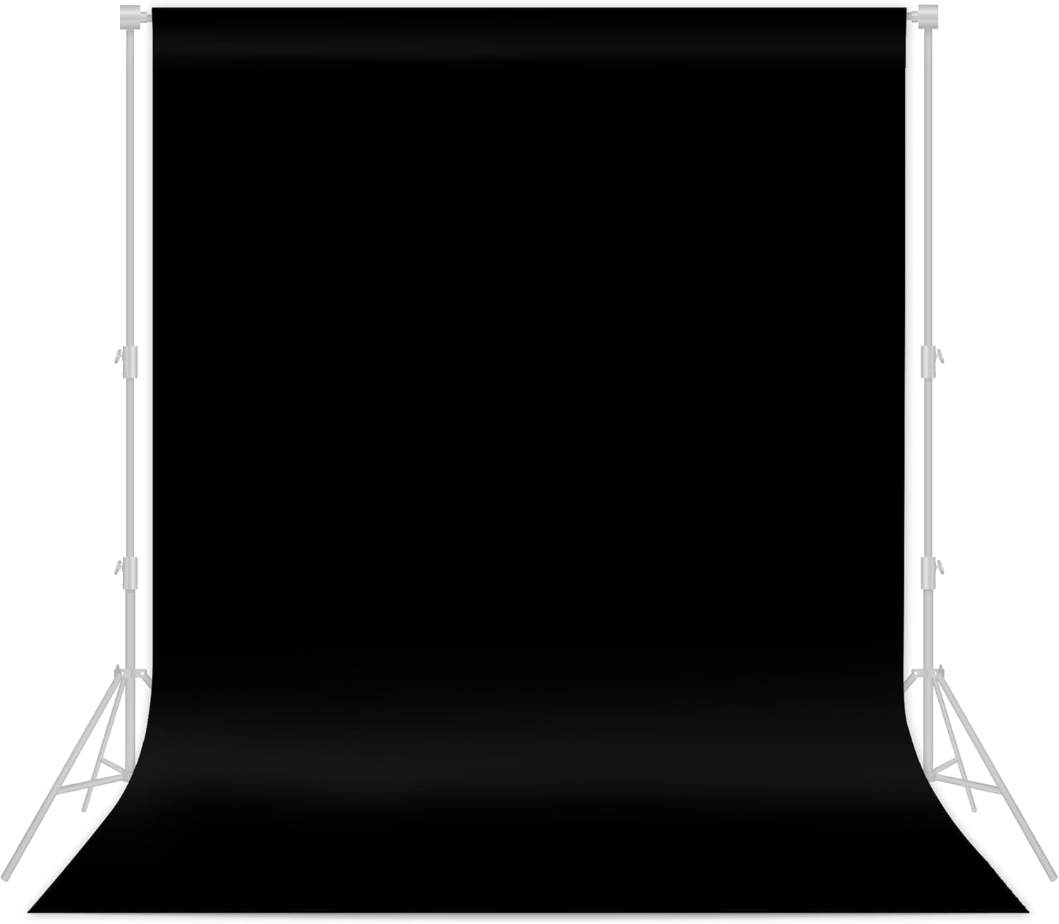 Black Backdrop 6x8ft – Professional Photography Backdrop for Photoshoots, Studio & Portraits, Wrinkle-Free, Opaque, Machine Washable Polyester, Non-Fading, Reusable for Photo Background