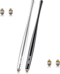 Elzo Stylus Pen Combo Universal Capacitive Touch Screen 2 Packs with 4 Replacement Fiber Fine Tips for Tablet iPad, iPhone, Samsung, Microsoft Surface Pro, HTC, Sony and More Android Phones