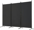 Spurgehom 3 Panel Room Divider Folding Partition Privacy Screens, Freestanding Fabric Room Panel Portable Room Partition Wall Dividers for Home Office Restaurant, 102" W X 71" H (Black)