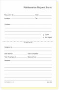 NextDayLabels - 5-1/2" x 8-1/2" NCR Carbonless Maintenance Request Forms (2 Part, 500 Sets)