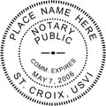 U.S. Virgin Islands Round Notary Stamp | Official State Notary Stamp | Official Seals | Meets State Specifications (Virgin Islands, Round Stamp)