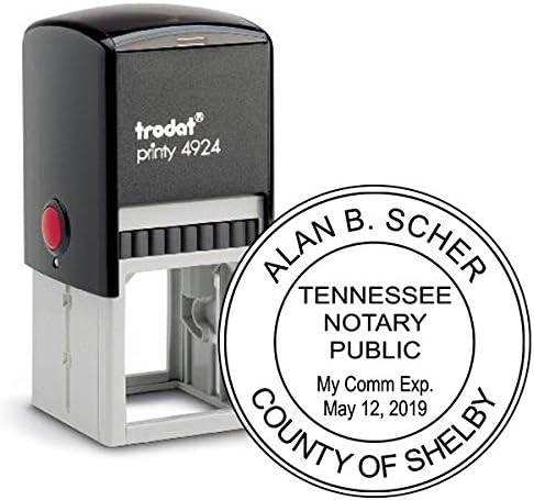 Tennessee Round Notary Stamp | Official State Notary Stamp | Official Seals | Meets State Specifications (Tennessee, Round Stamp)