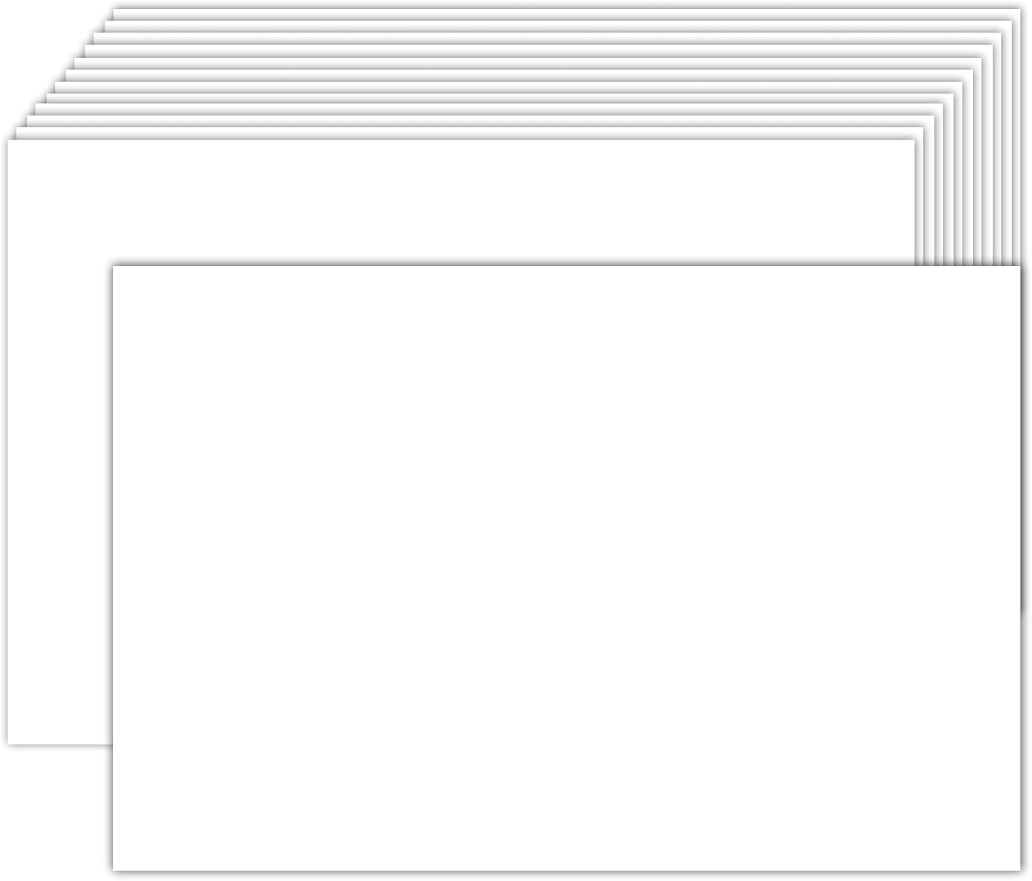 100 Pack White Blank Index Cards 4x6 Thick Paper, Goefun 80lb Heavyweight CardStock Unlined Notecards for Post Cards, Photo Paper, Recipe Cards