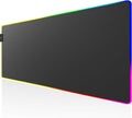 KTRIO RGB Large Gaming Mouse Pad with Stitched Edges, LED Extended Mousepad with Superior Micro-Weave Cloth, Non-Slip Base, Water Resist Keyboard Pad, Desk Pad for Gamer, Office & Home, 35.4 x 15.7 in