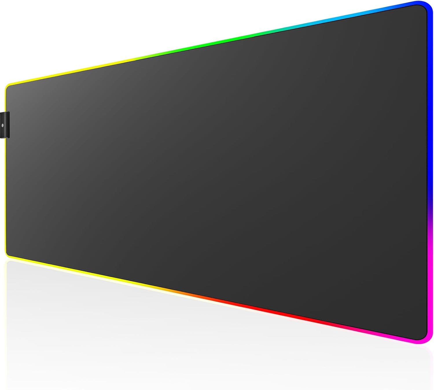 KTRIO RGB Large Gaming Mouse Pad with Stitched Edges, LED Extended Mousepad with Superior Micro-Weave Cloth, Non-Slip Base, Water Resist Keyboard Pad, Desk Pad for Gamer, Office & Home, 35.4 x 15.7 in