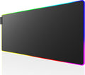KTRIO RGB Large Gaming Mouse Pad with Stitched Edges, Superior Micro-Weave Cloth, Non-Slip Base, Water Resist Coating, 31.5 x 11.8 in, RGB Black