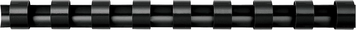 Fellowes Plastic Binding Combs - Round Back, 5/16 Inches, 40 sheets, Black, 100 Pack (52507)