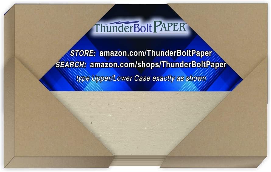 50 Sheets Chipboard 46pt (Point) 3 X 5 Inches Medium Weight Photo|Card Size .046 Caliper Thick Cardboard Craft|Packing Brown Kraft Paper Board