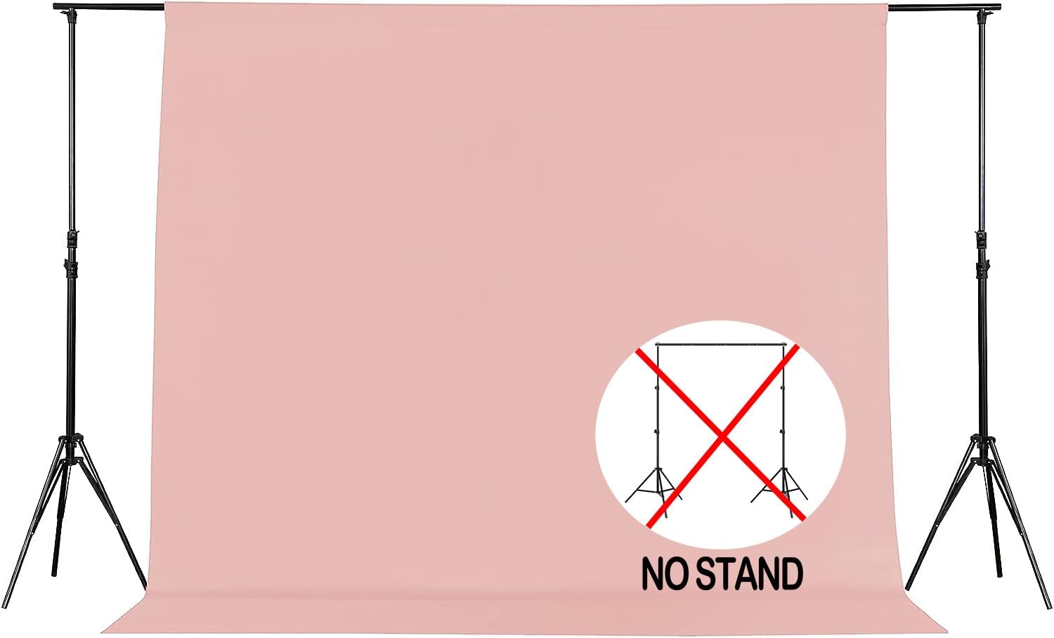 Joccun 7X10FT Light Pink Backdrop Background for Photography,Polyester Backdrop Curtain Background Screen for Photography,Photoshoot,Video Recording,Studio(6X9ft,Light Pink)