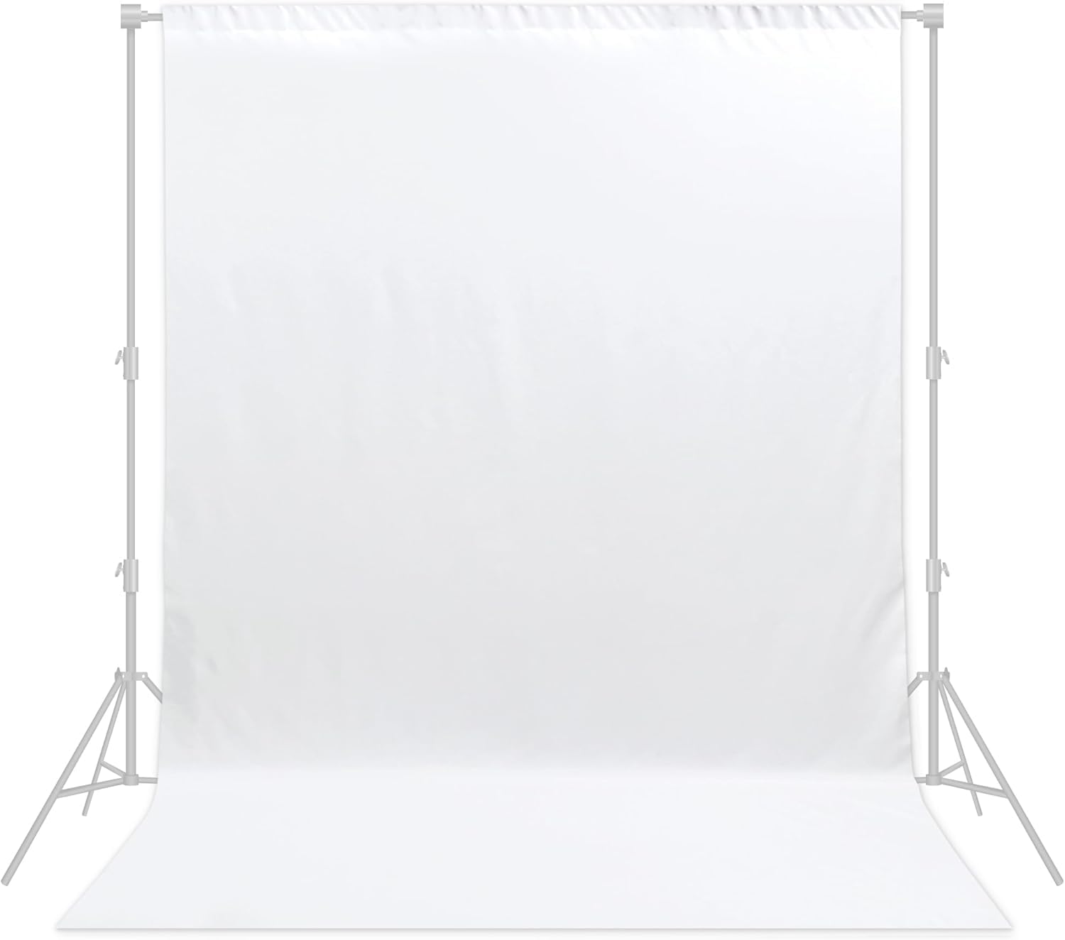 White Backdrop 6x8ft – Professional Photography Backdrop for Photoshoots, Studio & Portraits, Wrinkle-Free, Opaque, Machine Washable Polyester, Non-Fading, Reusable for Photo Background