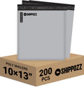 10 x 13 200pcs Shippozz Poly Mailers – Durable Shipping Envelopes with Strong Adhesive Seal, Waterproof and Tear-Resistant Design – Ideal for Clothing, Books, and Accessories