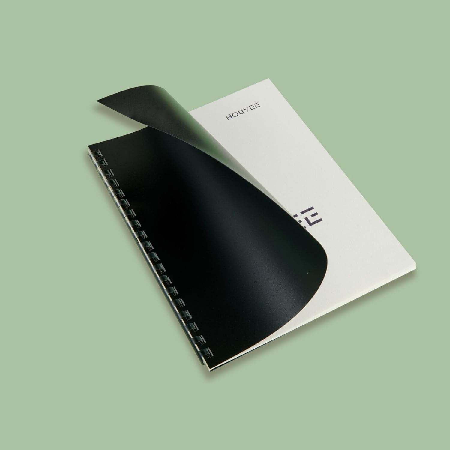 HOUYEE 100 Pack Binding Covers Set, 8.5x11 Inches, Including 50 Pcs 12 Mil Clear Binding Covers, 50 Pcs 16 Mil Sand Plastic Binding Covers