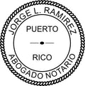 Puerto Rico Round Notary Embosser | Official State Embosser | Official Seals | Meets State Specifications (Puerto Rico, Round Embosser)