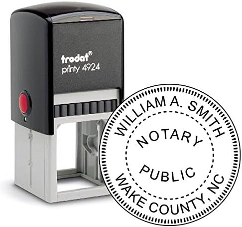 North Carolina Round Notary Stamp | Official State Notary Stamp | Official Seals | Meets State Specifications (North Carolina, Round Stamp)