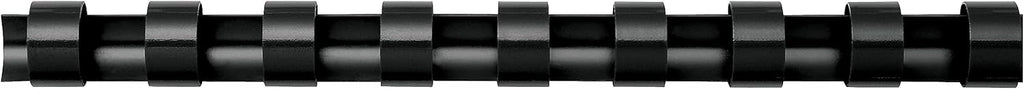 Fellowes Plastic Comb Binding Spines, 1/4 Inch Diameter, Black, 20 Sheets, 100 Pack (52366)