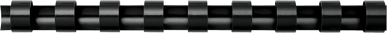Fellowes Plastic Comb Binding Spines, 1/4 Inch Diameter, Black, 20 Sheets, 100 Pack (52366)