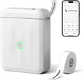 DEEPIN Label Maker Machine Portable Bluetooth Label Maker with Tape, Thermal Label Printer Multiple Templates for Phone, Mini Label Sticker Printer for Business Office Organization (Grey)