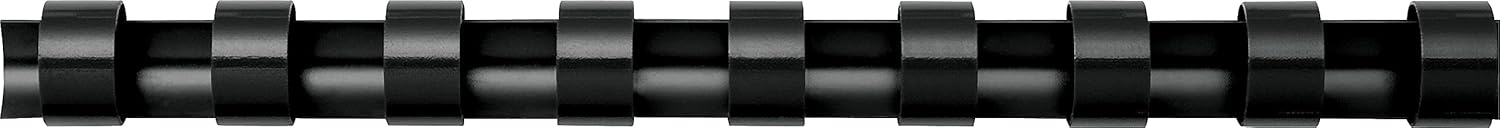 Fellowes Plastic Comb Binding Spines, 1/4 Inch Diameter, Black, 20 Sheets, 100 Pack (52366)