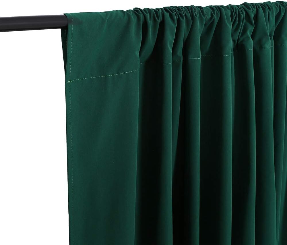 Green Backdrop Curtains 10ft x 10ft: Polyester Photo Backdrop Drapes - Halloween Party Photography Background Decorations