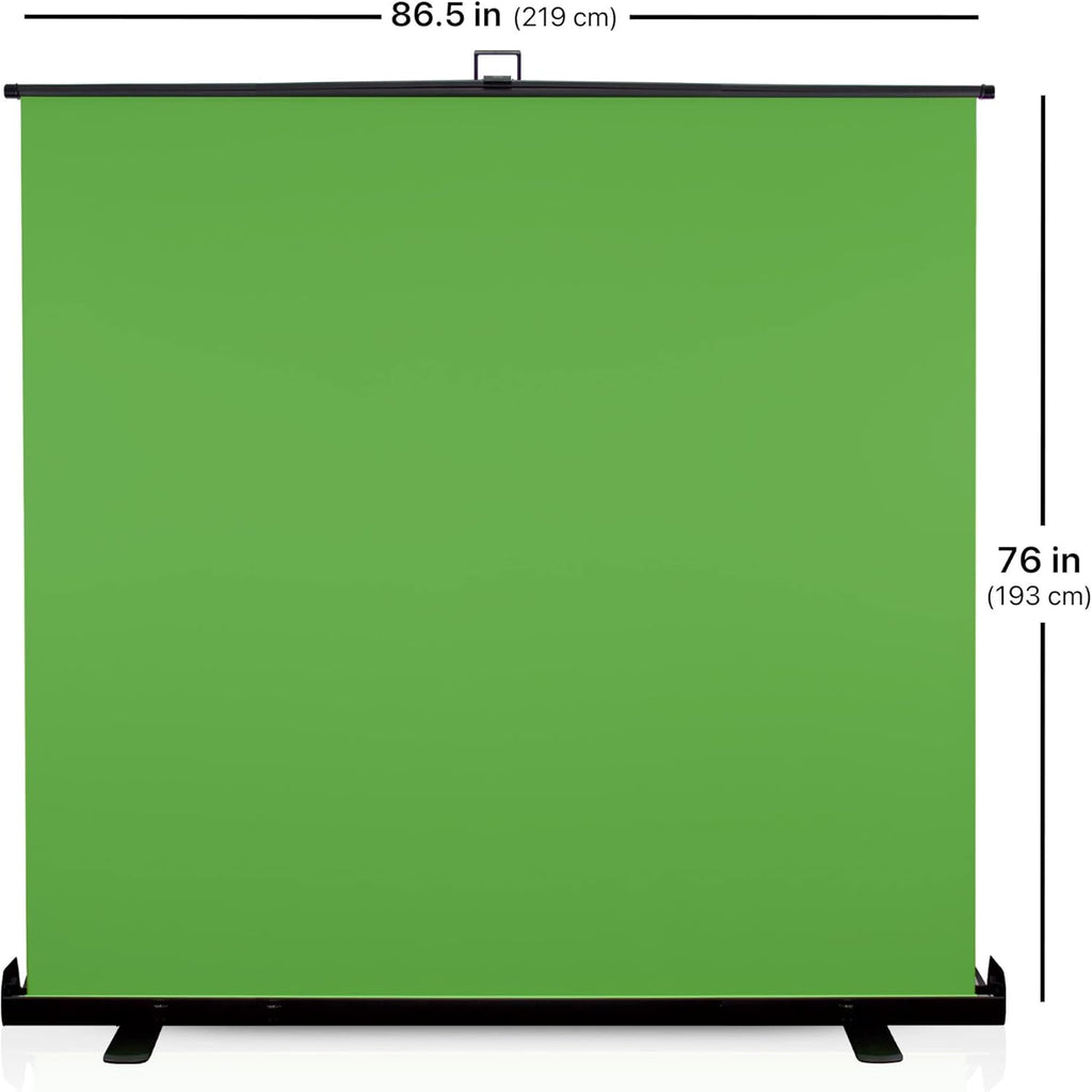 【Wider Style】 KHOMO GEAR 87-in Large Collapsible Green Screen Backdrop Portable Retractable Chroma Key Panel Photo Background with Stand for Video Conference, Photographic Studio, Streaming