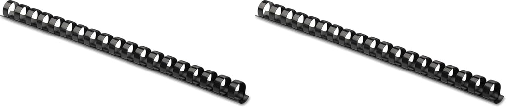 Fellowes Plastic Binding Comb 3/8" Black, 100Pack (Pack of 2)