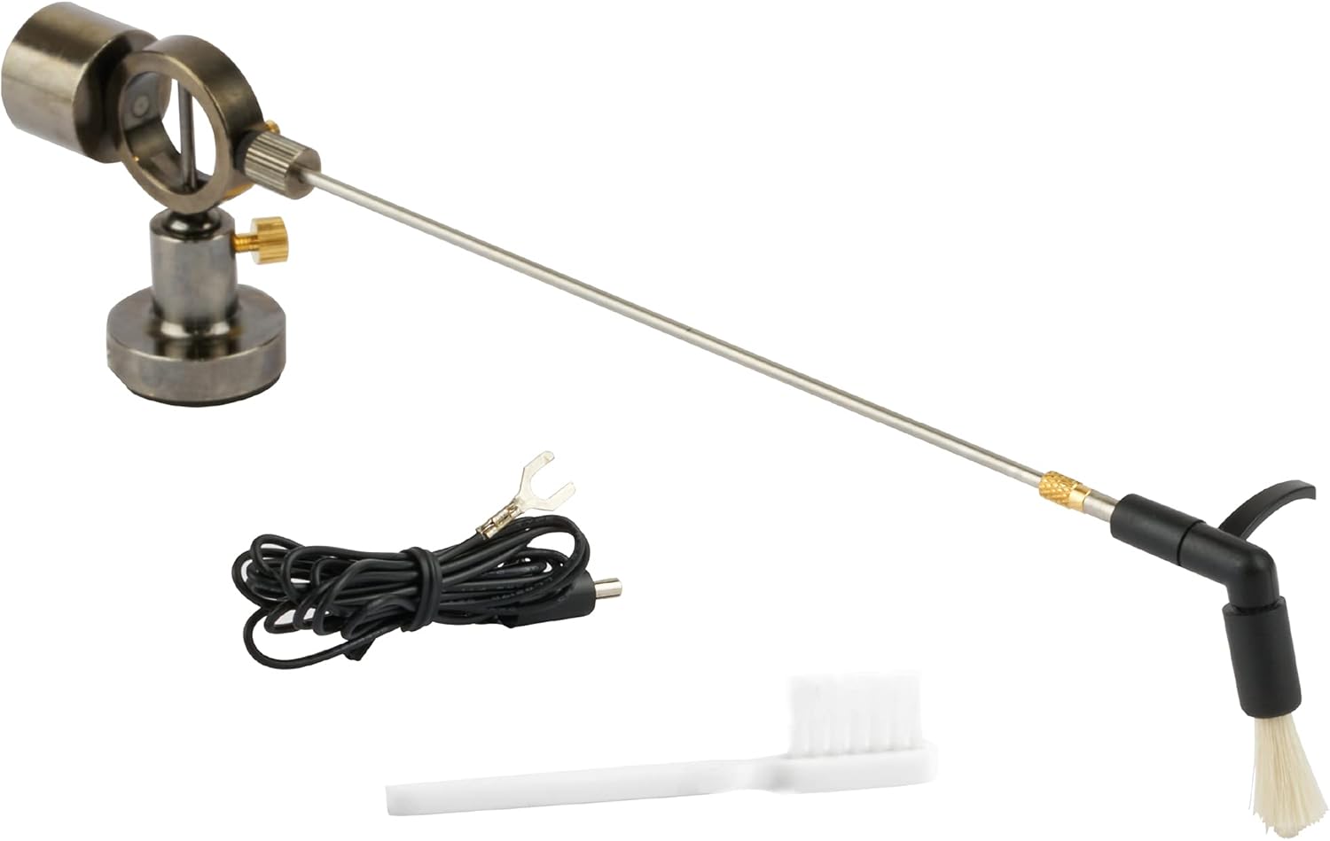 Hudson Hi-Fi Anti-Static Cleaning Arm - Adjustable, Universal Fit - Defy Damage, Perfect Playback - AutoMagically Cleans as LP Plays to Remove Dust & Static, End Needle Skipping, Popping