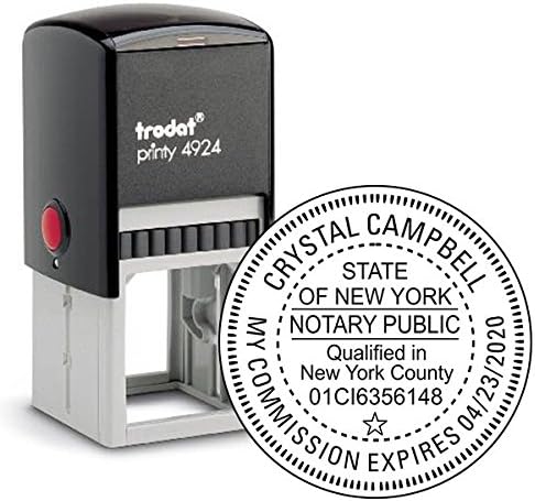 New York Round Notary Stamp | Official State Notary Stamp | Official Seals | Meets State Specifications (New York, Round Stamp)