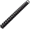 Binditek 50 Pack Plastic Binding Comb Spines, 1 Inch Diameter, 225 Sheet Capacity, 19 Ring, for Letter Size, Black, for Students and Coworkers