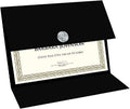 Tri Fold Black Certificate Holder, Linen Texture, 9.25" x 12.5", 5/Pack (47838)