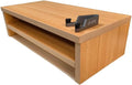 JZD Laptop Stand for Desk with Storage Shelves,Wooden Desktop Organizer with Storage for Home Office
