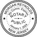 New Jersey Round Notary Stamp | Official State Notary Stamp | Official Seals | Meets State Specifications (New Jersey, Round Stamp)