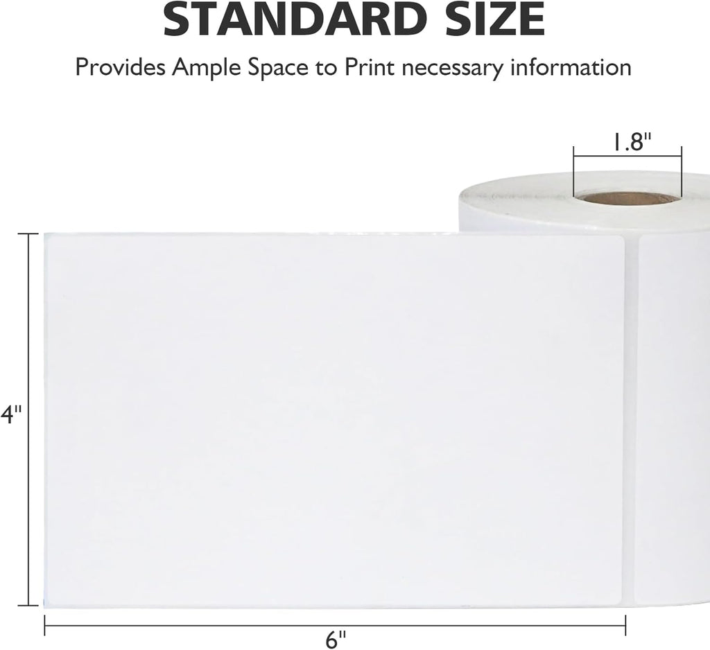 DGBDPACK 4"x6" Direct Thermal Shipping Labels 600 Lables/2 Roll (300 Pcs per Roll) Compatible with Zebra Rollo Beeprt Printer Permanent Adhesive