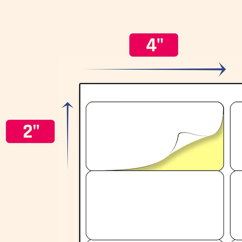(2" x 4") 200 Sheets, Printable White Sticker Labels, Laser/Inkjet Printing - Matte, 10 per Page