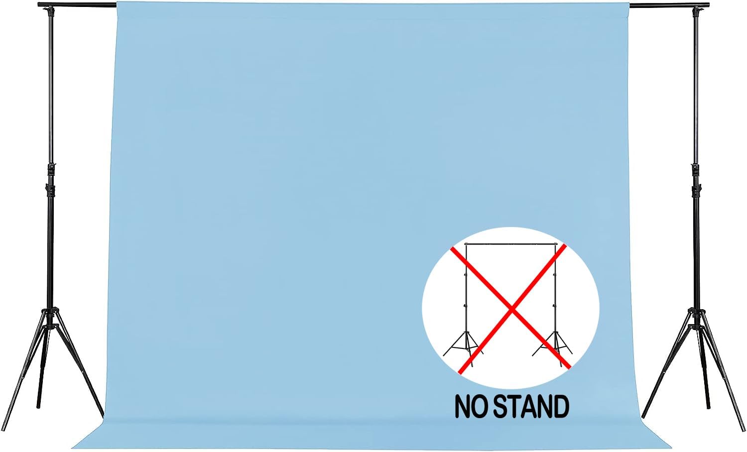 Joccun 10X10 FT Light Blue Backdrop Background for Photography,Polyester Backdrop Curtain Background Screen for Photography,Photoshoot,Video Recording,Studio(10X10ft,Light Blue)