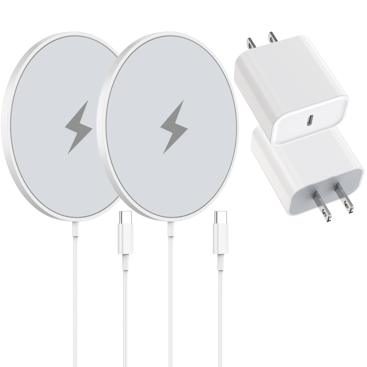 Magnetic Wireless Charger Fast iPhone Mag-Safe Charger for iPhone 16 Pro Max/16 Pro/iPhone15Pro Max/15 Plus/14/13/12/AirPods 3/2/Pro/Pro 2 Magnet Charging Pad Mag Safe Chargerwith Dual Charging Ports