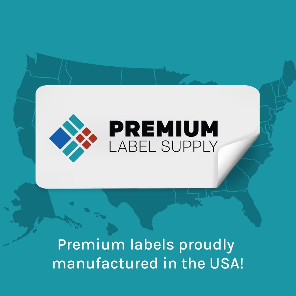 Premium Label Supply Glossy Clear Sticker Paper – 8.5" x 11" Full Sheet Labels – Laser/Inkjet Compatible – 25 Sheets