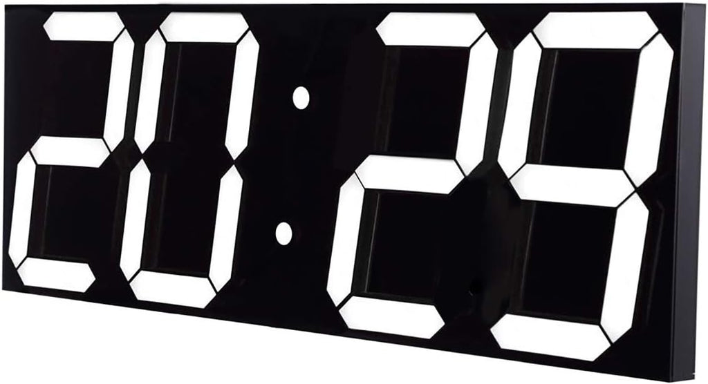 Goetland 18 inch Oversized Digital Wall Clock LED Modern Large Display Temperaturer Multi Functional Remote Control 4-Digit for Kitchen Office Living Room Classroom Single White