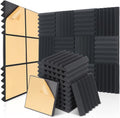 36 Pack Acoustic Foam Panels with Self-Adhesive 12" X 12" X 2" Wedges Sound Proof Foam Panels for Walls High Density Soundproof Wall Panels for Studio and Home