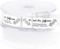 Modern Black and White Rolled Address Labels / 500 Personalized Return Address Labels/Designer Address Stickers in Elegant Plastic Dispenser
