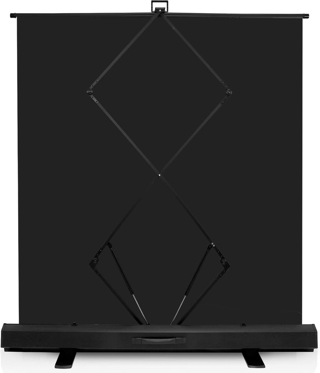KHOMO GEAR 62-Inch Black Backdrop – Collapsible, Portable Photography & Video Background for Studio, Streaming, Zoom & Content Creation – Wrinkle-Resistant, High-Density Fabric, Easy Setup