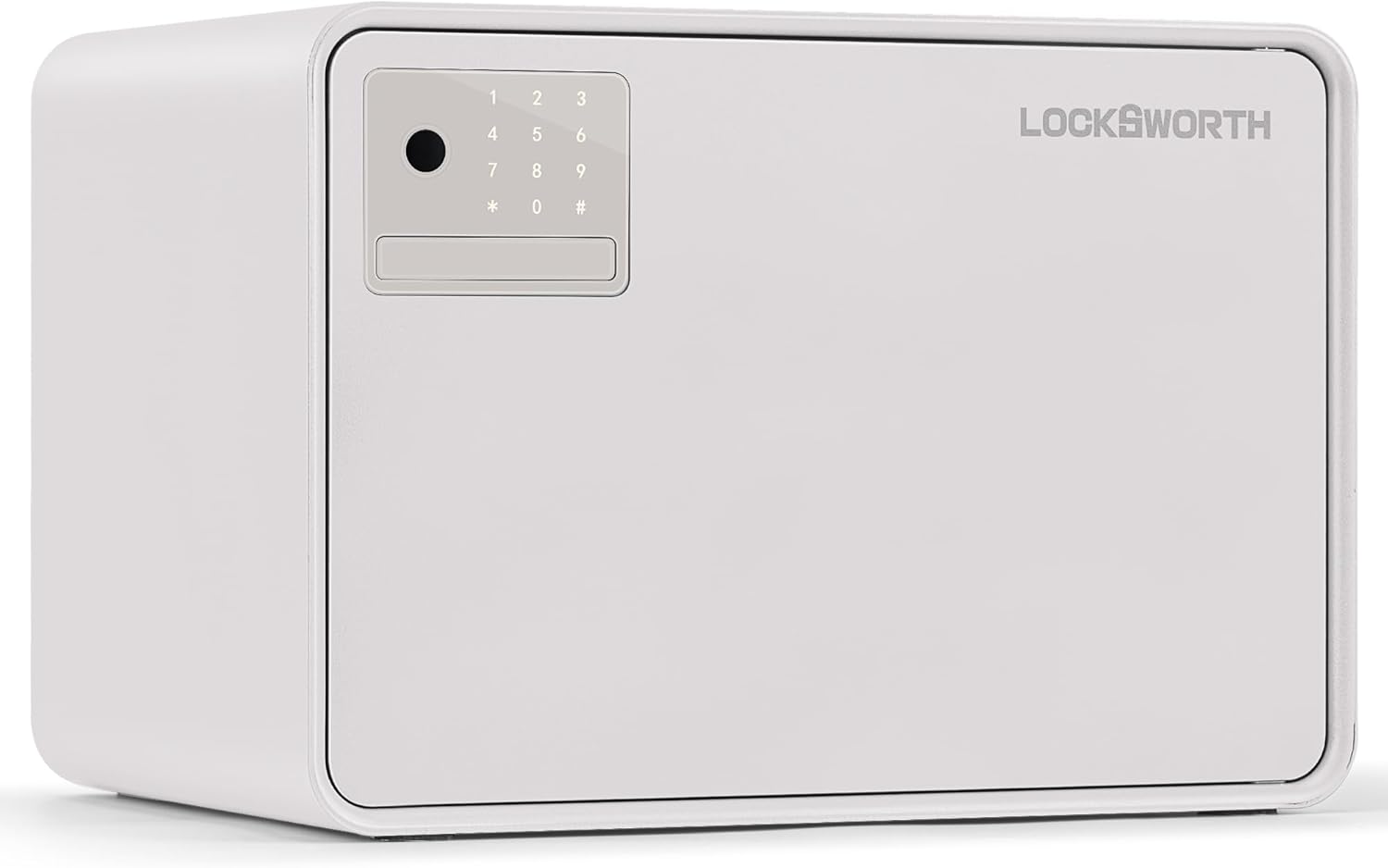 Biometric Safe for Home, 0.6 Cube Feet Auto-Open Fingerprint Safe with Touch Screen, Alarm System & Removable Shelf, Small Money Box for Cash, Jewelry, Documents, Home Office Use,White