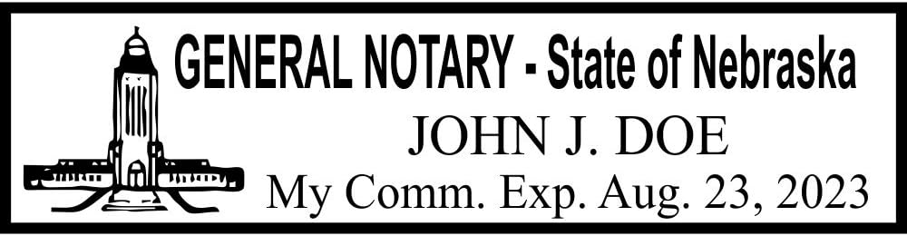 Nebraska Rectangular Notary Stamp | Official State Notary Stamp | Official Seals | Meets State Specifications (Nebraska, Rectangular Stamp)