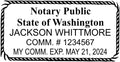 Washington Rectangular Notary Stamp | Official State Notary Stamp | Official Seals | Meets State Specifications (Washington, Rectangular Stamp)