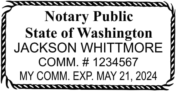 Washington Rectangular Notary Stamp | Official State Notary Stamp | Official Seals | Meets State Specifications (Washington, Rectangular Stamp)