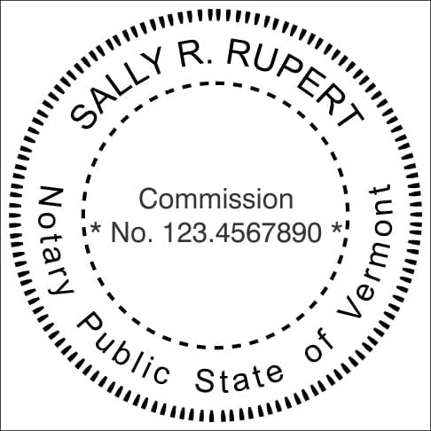 Vermont Round Notary Stamp | Official State Notary Stamp | Official Seals | Meets State Specifications (Vermont, Round Stamp)