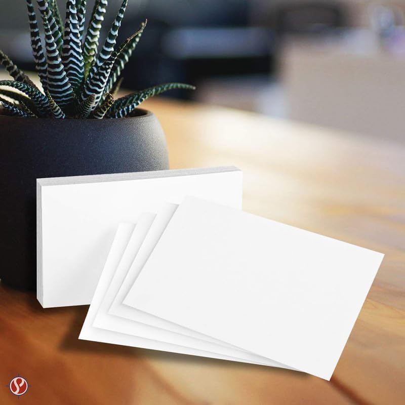100 Pcs Extra Thick White Index Cards – Blank Heavyweight 14pt (0.014”) 100lb Cover Cardstock – Flash Cards, Study Note Cards, Postcards, Photo and Recipe Cards | 100 per Pack (8.5 x 11)