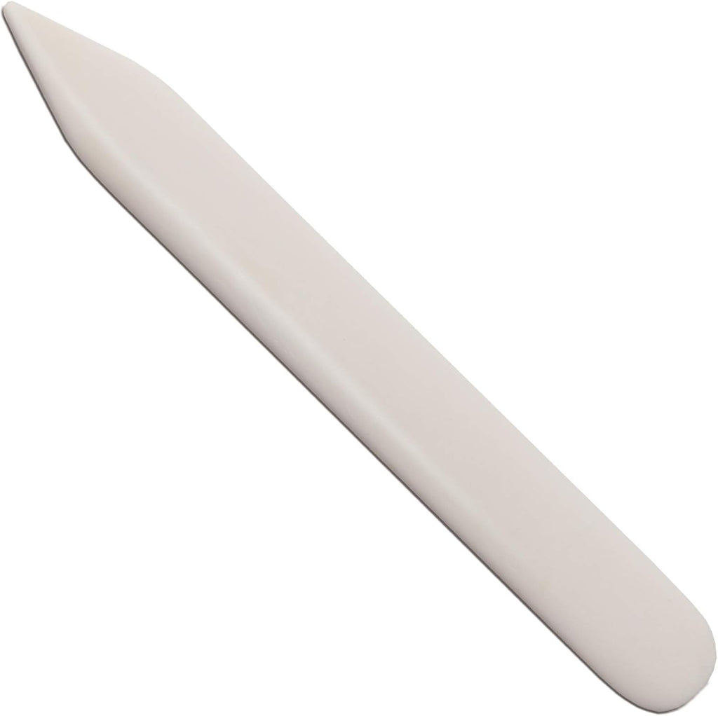 VENCINK 8 inch Genuine Bone Folder Natural Origami Paper Creaser Scoring Folding Tool for Leather Cards DIY Handmade Bookbinding Burnishing Shaping Creasing (100% Real Cattle Bone)