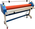 51in Electric Manual Cold Roll Laminator 1300mm Wide Format Vinyl Photo Film Hold Rod Laminating Machine with Casters Soft Rubber Roller for Commercial Offices