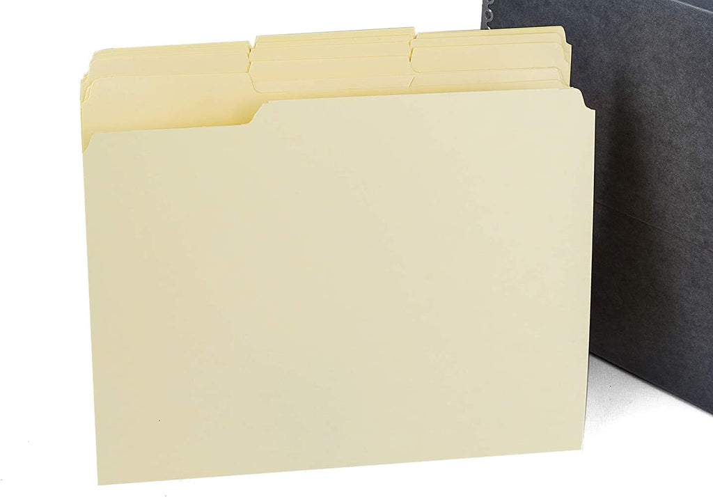 Lineco Archival Document Storage Box with Metal Edge, Acid-Free Gray Boxboard, Organize Files, Prints, Photos, Letter-Sized Case 12.5" x 10.5" x 5" Wide with 12 Folders