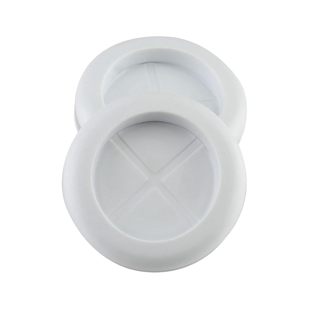 10 Pack 1-3/16" Inside Diameter 1-1/2" Drill Hole Rubber Grommet, Firewall Plug Grommet Rubber Grommets Wire Protection, Double Sided Round (White)